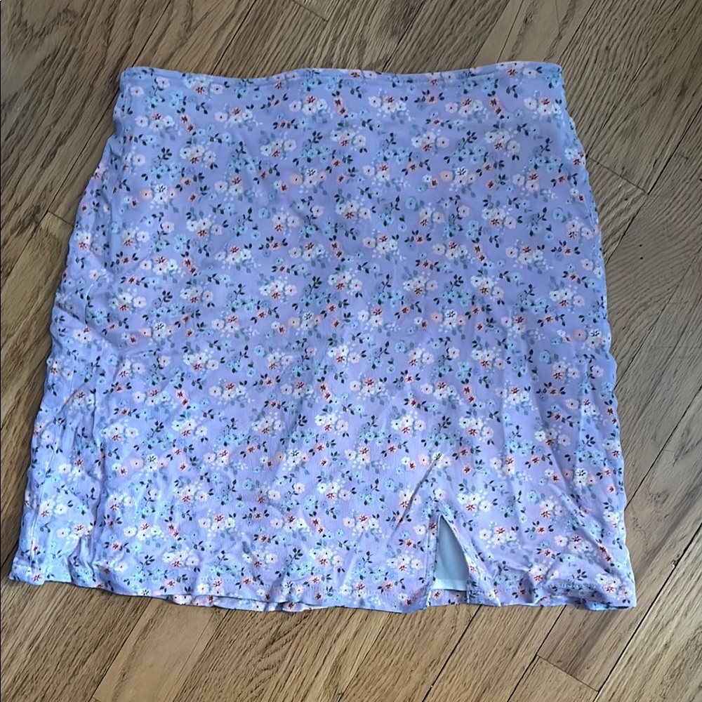 No Boundaries Floral Purple Mini Skirt